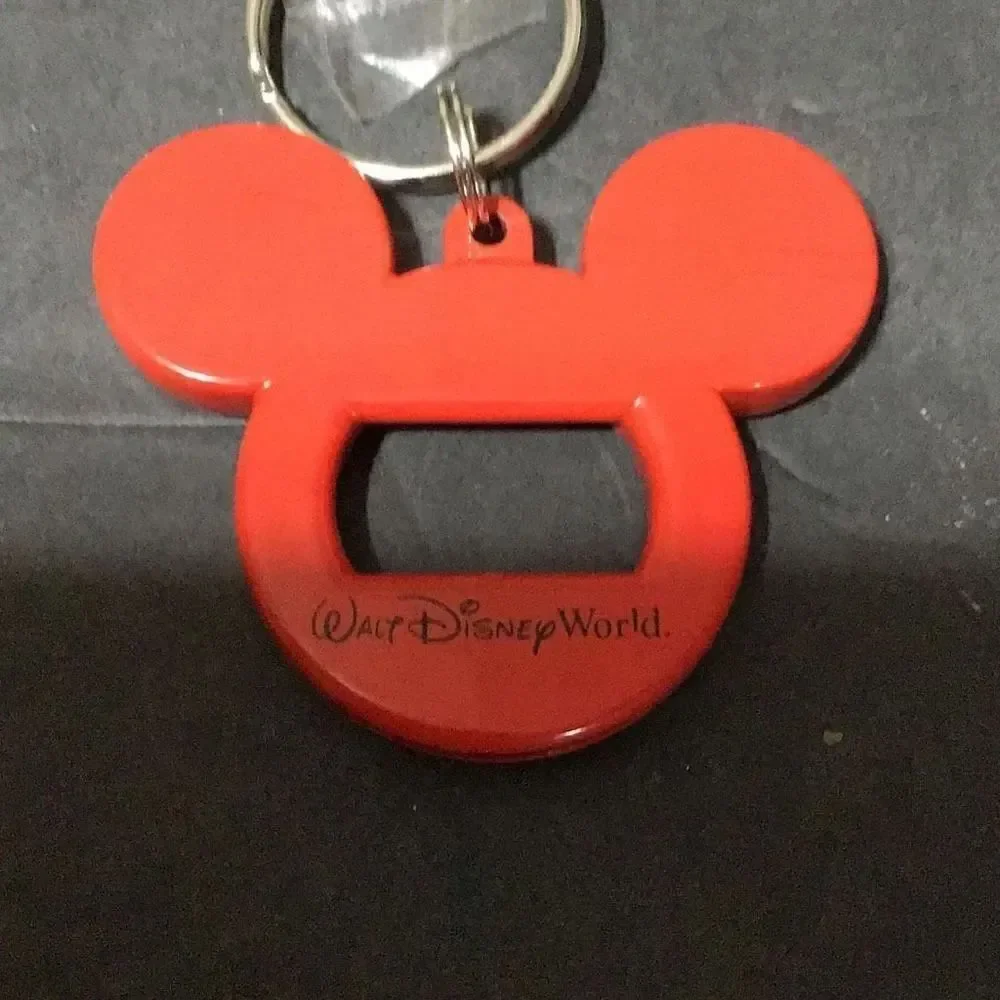 Disney Mickey Mouse bottle and pop top opener key chain